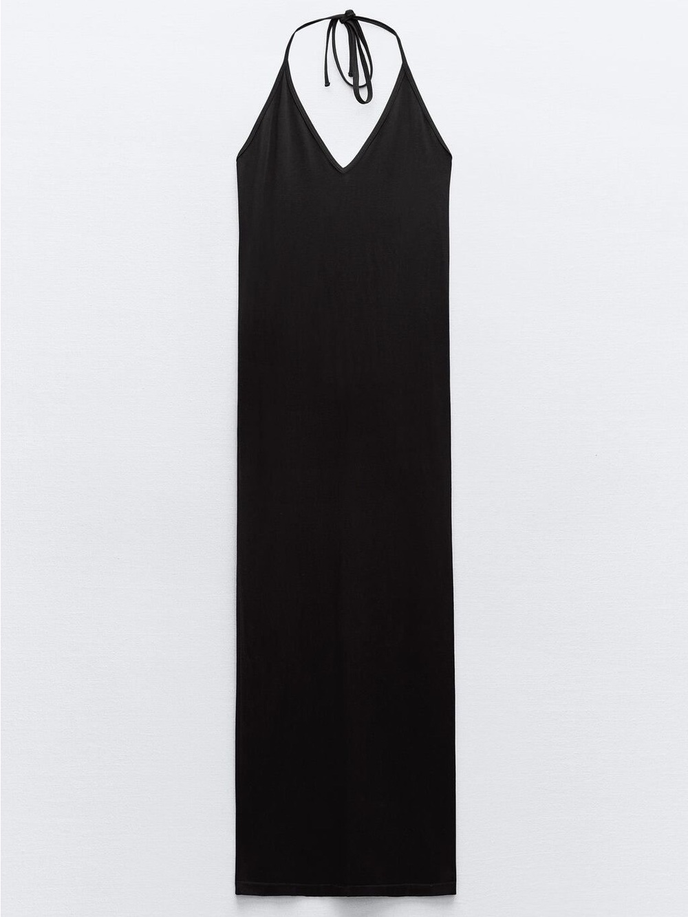 Zara Limitless Contour Ribbed Halter Midi Dress Size M/L